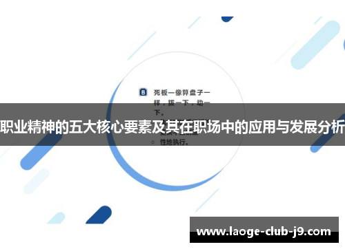 职业精神的五大核心要素及其在职场中的应用与发展分析